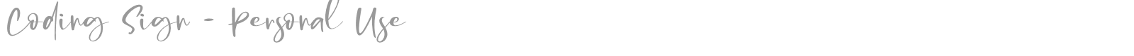 Coding Sign font preview